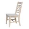 International Concepts Canyon Collection Set of 2 Double X- Back Chairs, Unfinished C-47P - alternate 2